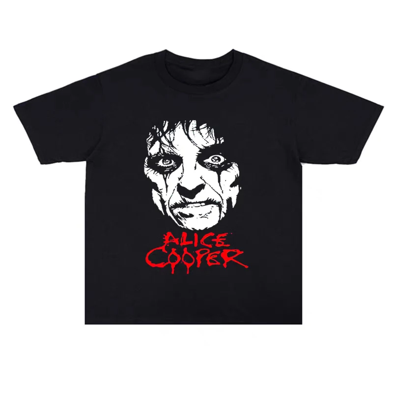 

Y2K Goth Punk Print Vintage Rock Cool Mask High Street Streetwear Women emo Grunge O neck Men Fashion Summer Hip hop Halloween