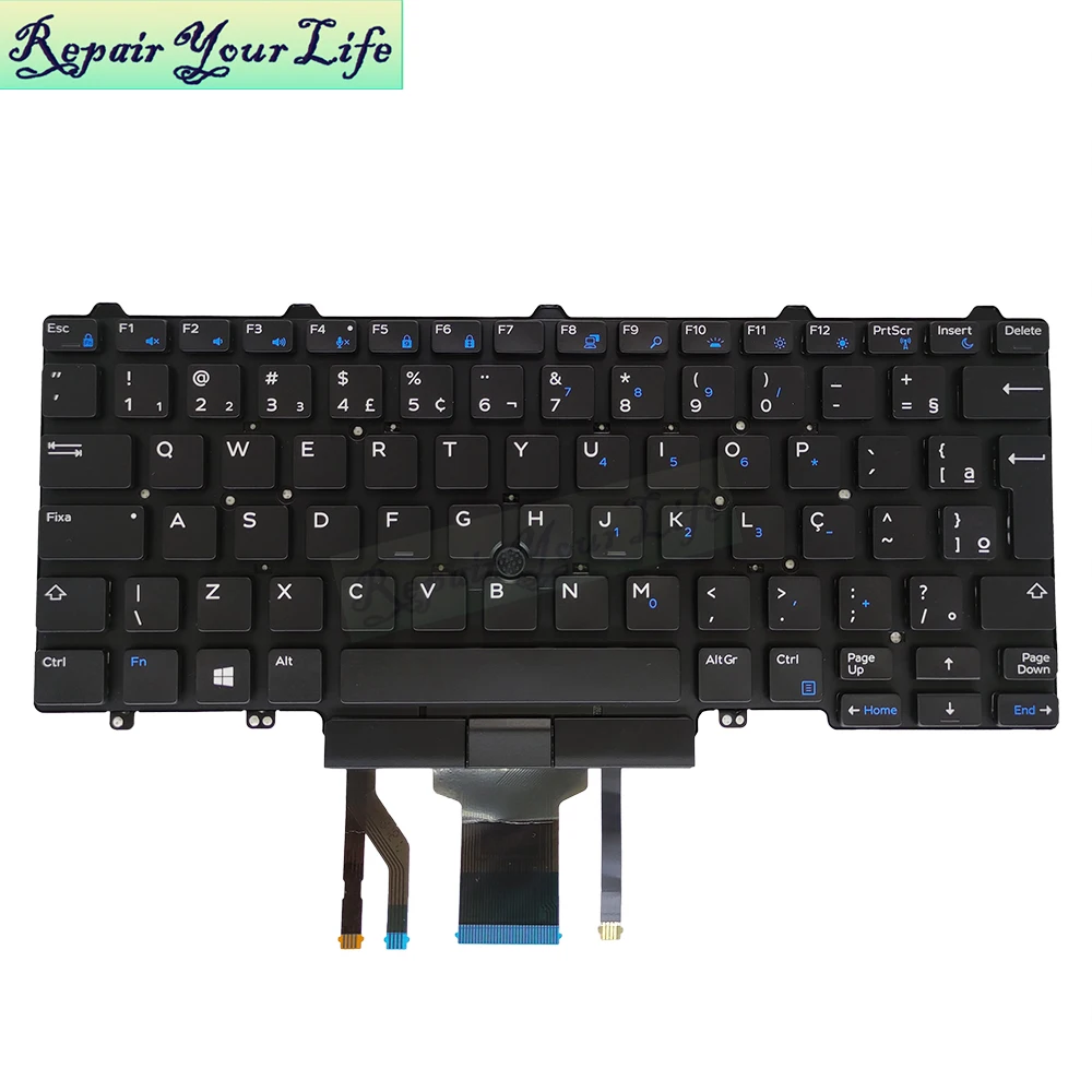 

PT-BR Brazil Keyboards Backlight for Dell Latitude E5450 E7450 E5470 E5480 E5490 E5491 E5495 08NC1K 8NC1K Teclado Portuguese New