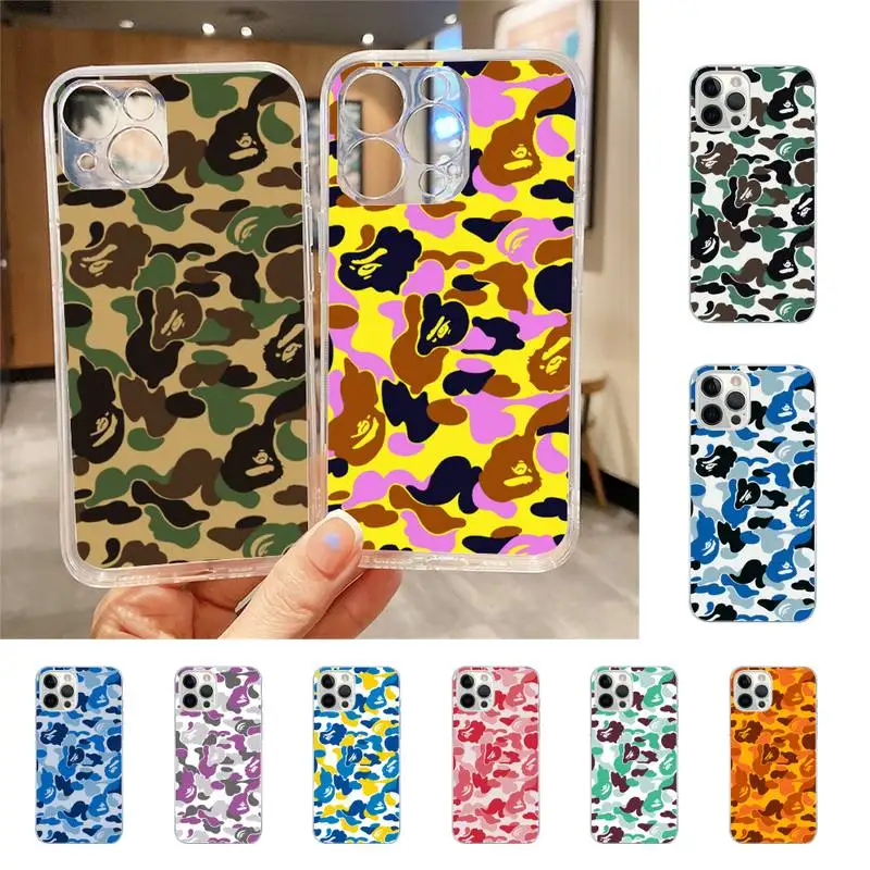

YTrend Camouflage Pattern Phone Case For Iphone 7 8 Plus X Xr Xs 11 12 13 Se2020 Mini Mobile Iphones 14 Pro Max Case