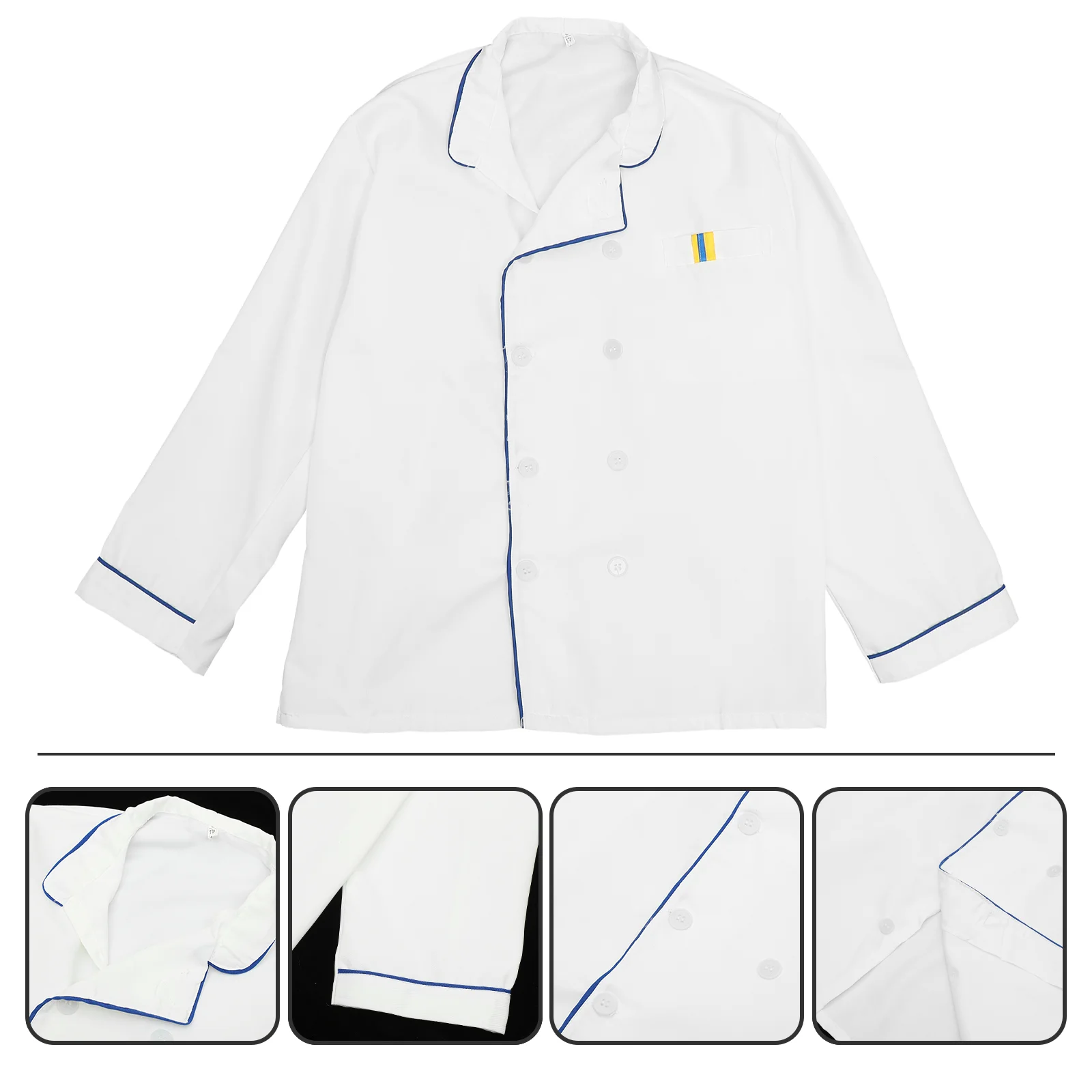 

Long Sleeve Chef Clothes Hotel Coat Women Uniform Restaurant Spatter-proof White Blouses