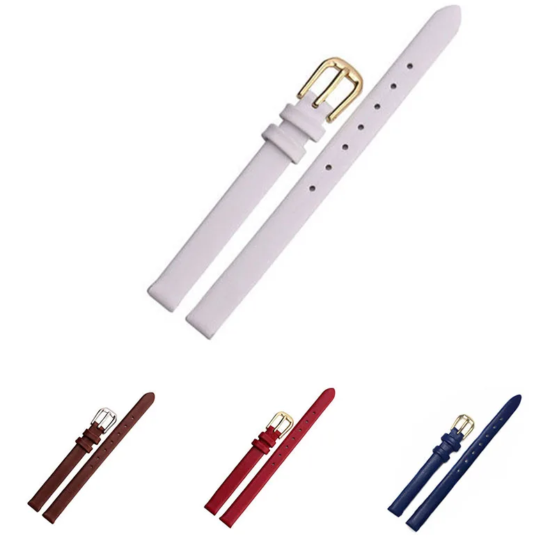 DIY Leather Watch Strap 6mm/8mm/10mm/12mm/14mm/15mm/16mm/17mm Men Women Adjustable Watchbands Multicolor Bracelet High Quality