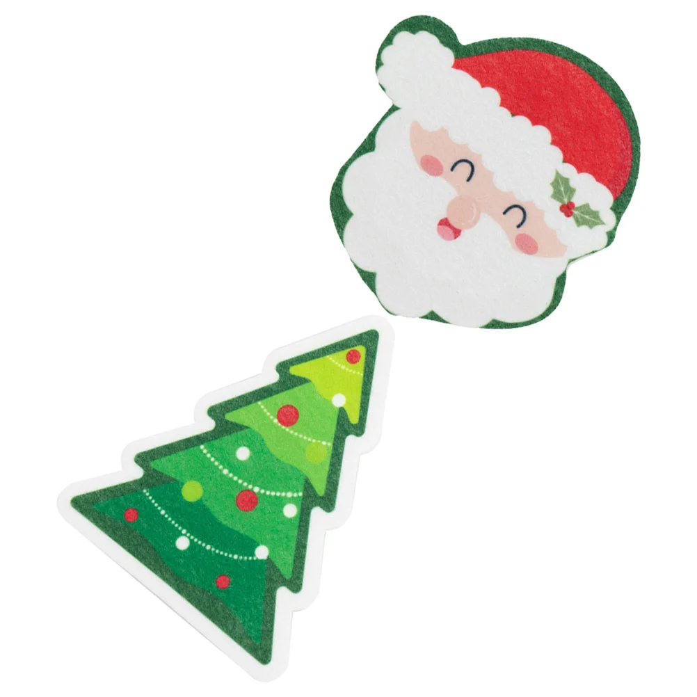 

Christmas Cleaning Sponges in Santa Claus and Xmas Tree Shapes for Kitchen and Dishwashing