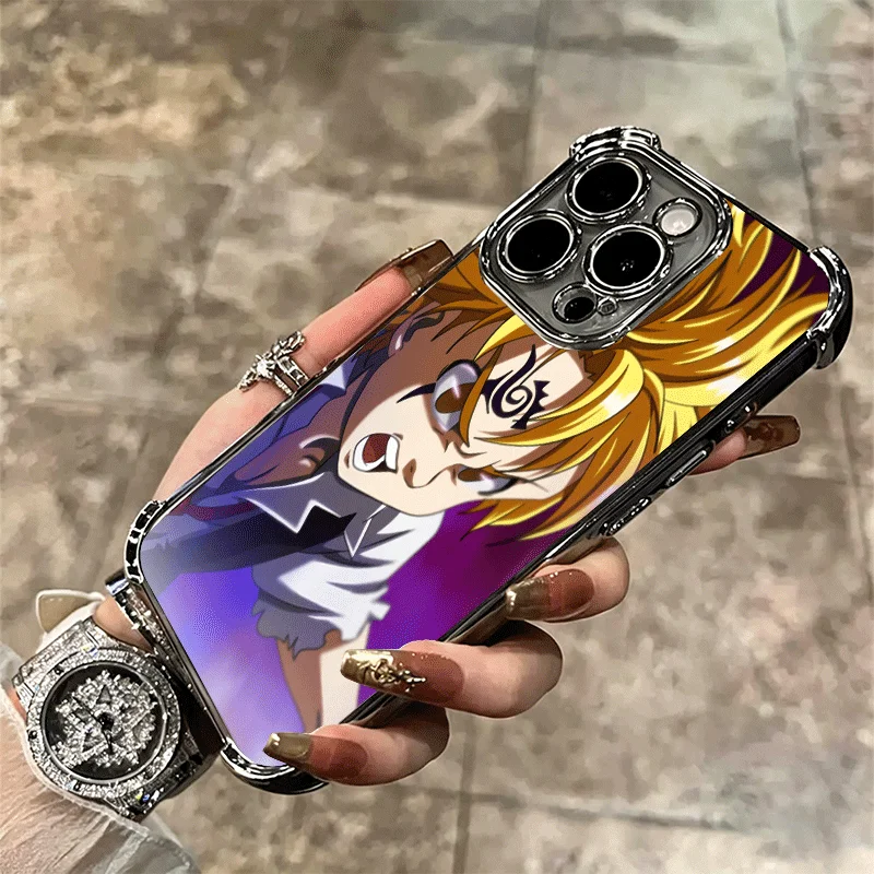Фото Чехол для телефона Seven D-Deadlys Sins Meliodas с покрытием для iPhone 16 17 Pro Max Air 17E 16E 14 15 Plus 12 13 11, защита от падений №4