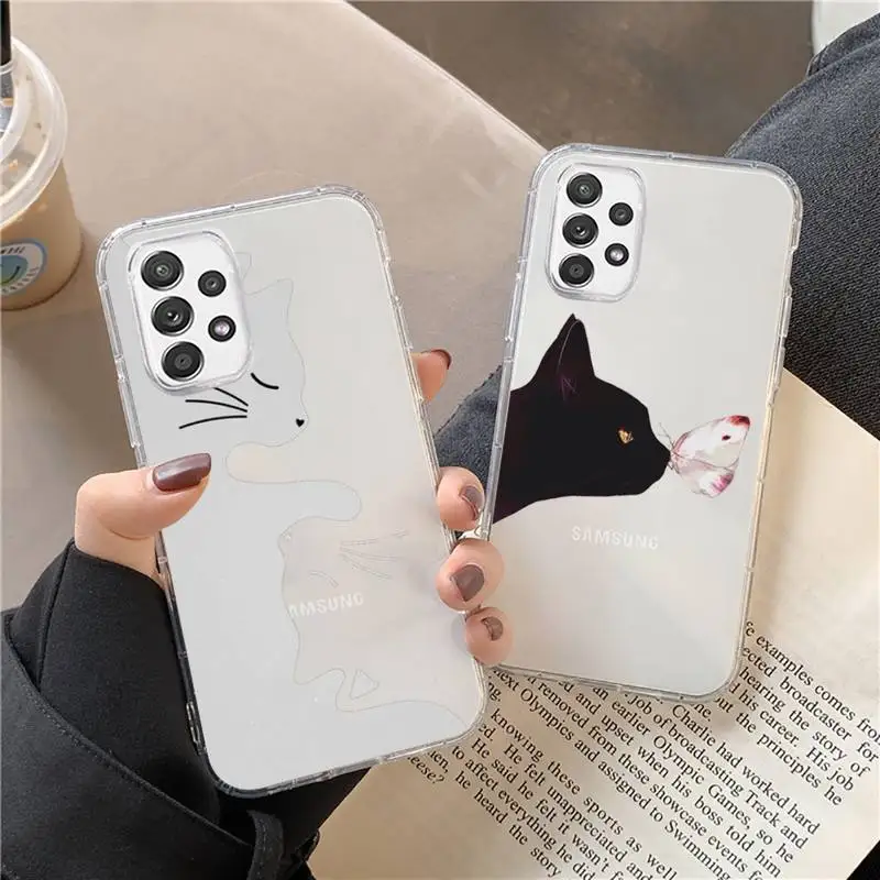 

cat cute animals Phone Case Transparent For Huawei P20 P30 P40 honor mate 8X 9X 10i Pro Lite