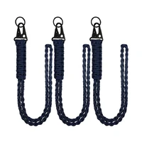 outdoor 55cm paracord keychain ring rope cord hiking carabiner anti lost rope bracelet camping survival tool backpack buckle