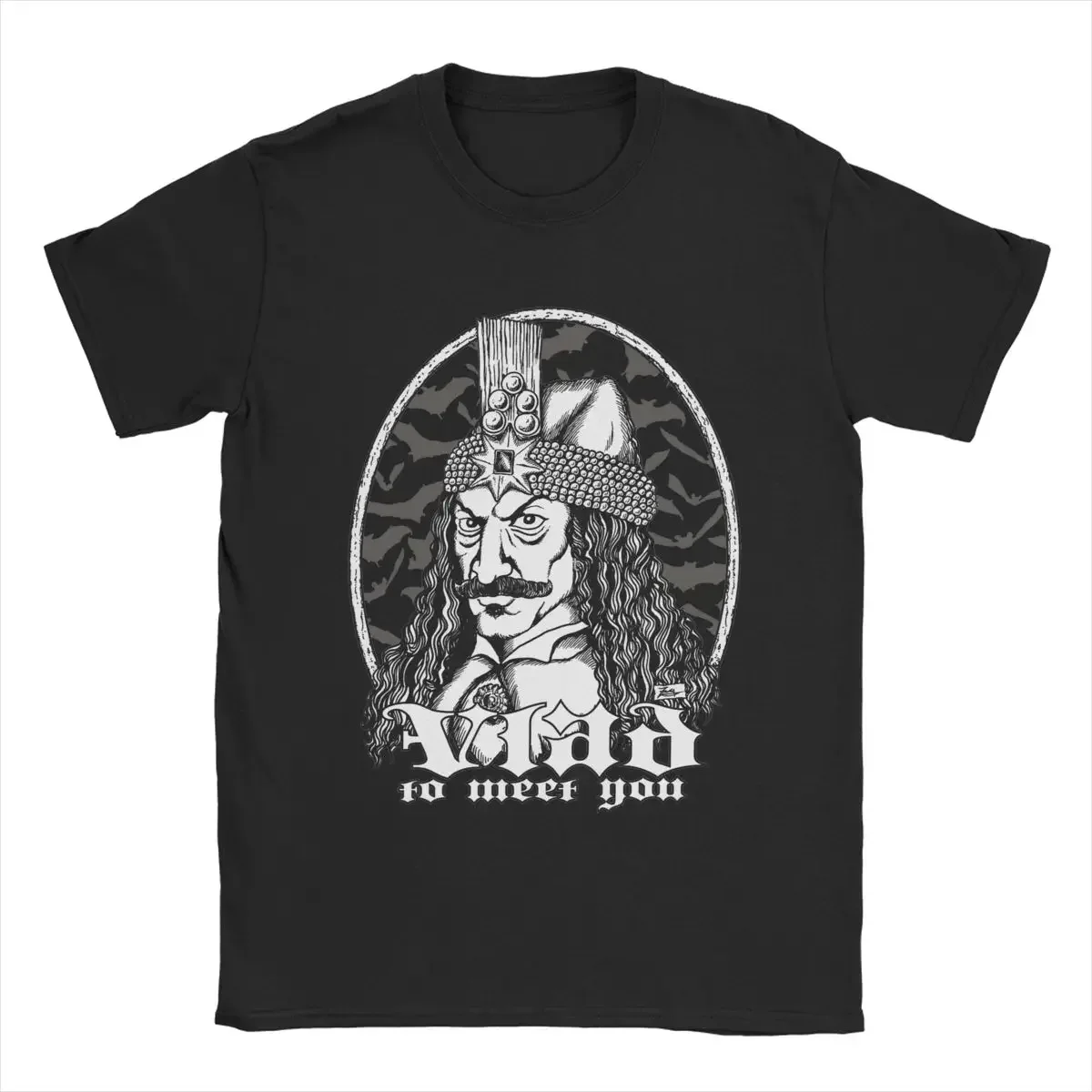 Модные футболки Vlad To Meet You Dracula для мужчин хлопковая Футболка с круглым вырезом и