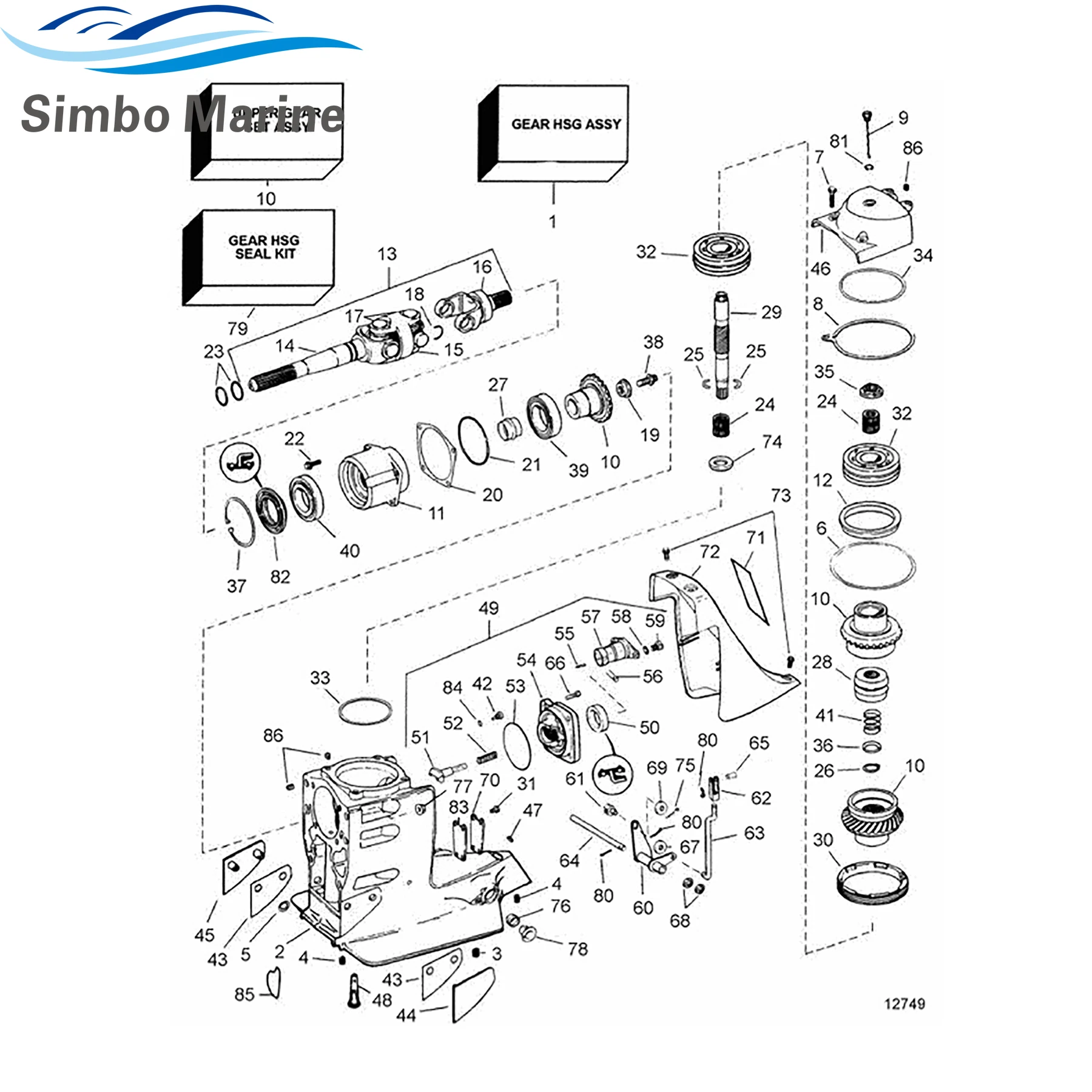 Фото 2 комплекта стопорных колец 910953, подходят для Volvo DP-S, DP-SM, SX-C, SX-M, SX-R, для двигателей Johnson Evinrude OMC от 2.3 до 7.4 л, 3852516 №2