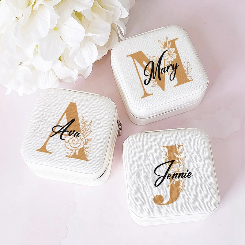 Girls Jewelry Organizer Case With Name Perfect Wedding Bridesmaid Bestfriends Bachelorette Party Gift