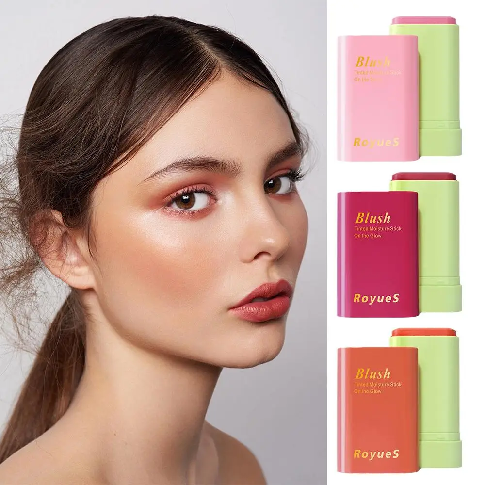 

Blush Stick Natural Cheek Face Rouge Blusher Cream Blusher Rendering Waterproof Multi-function Lasting Color Brightening Hi J0R1