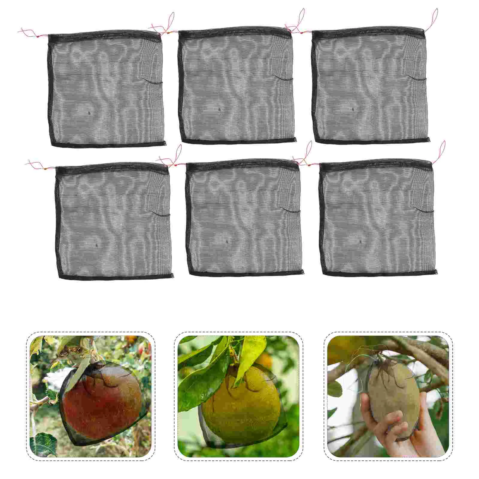 

50Pcs Reproducible Pouches Fruits Drawstring Bags Nylon Mesh Fruits Filter Bags