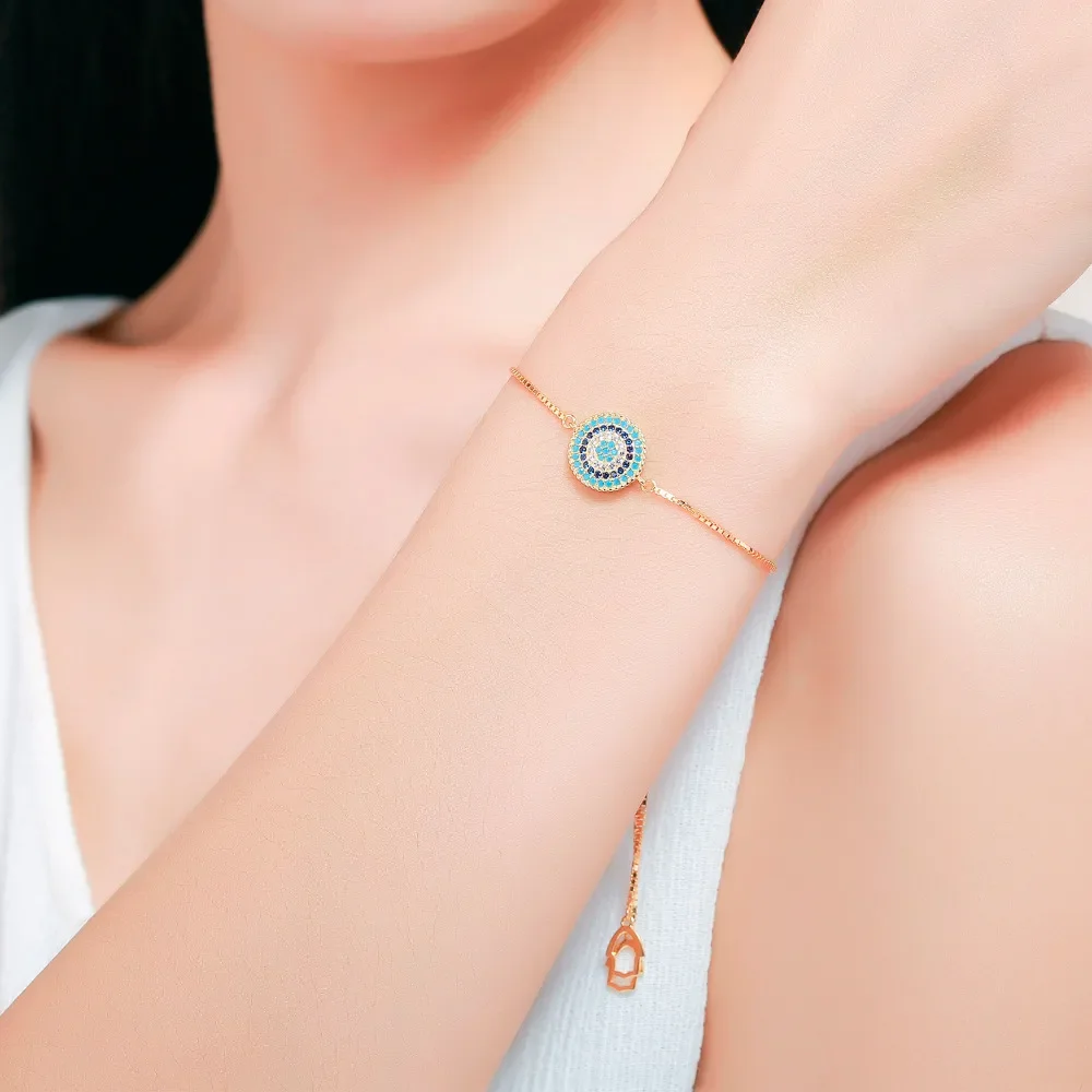 KALETINE серебряный браслет с фианитом индейка удача Хамса от дурного глаза