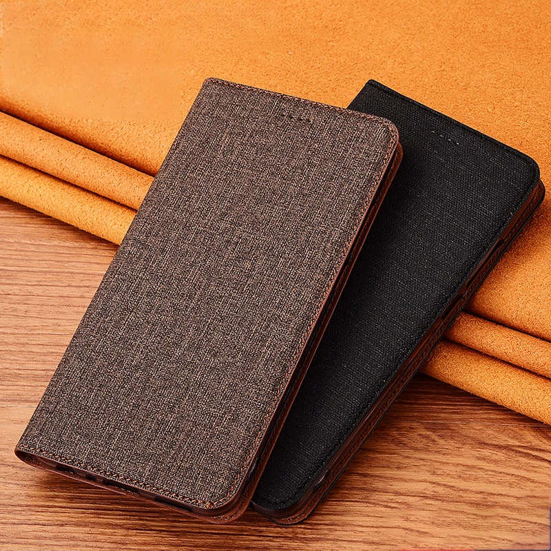 

Solid Color Cotton Leather Flip Case For Infinix Note 10 11 11i 11s 12i 12 Pro NFC VIP G96 Stand Function Phone Cover
