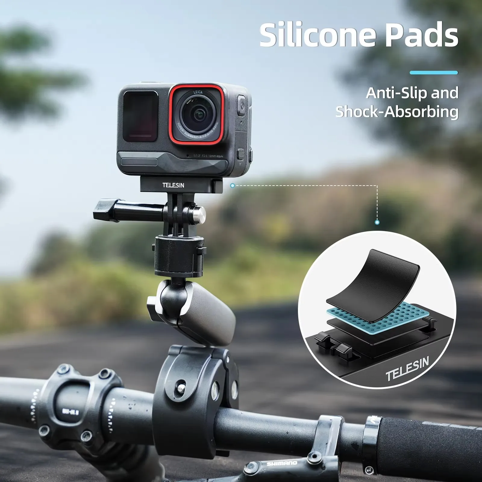 Магнитный адаптер TELESIN с двумя когтями аксессуары для экшн-камеры адаптера Insta 360