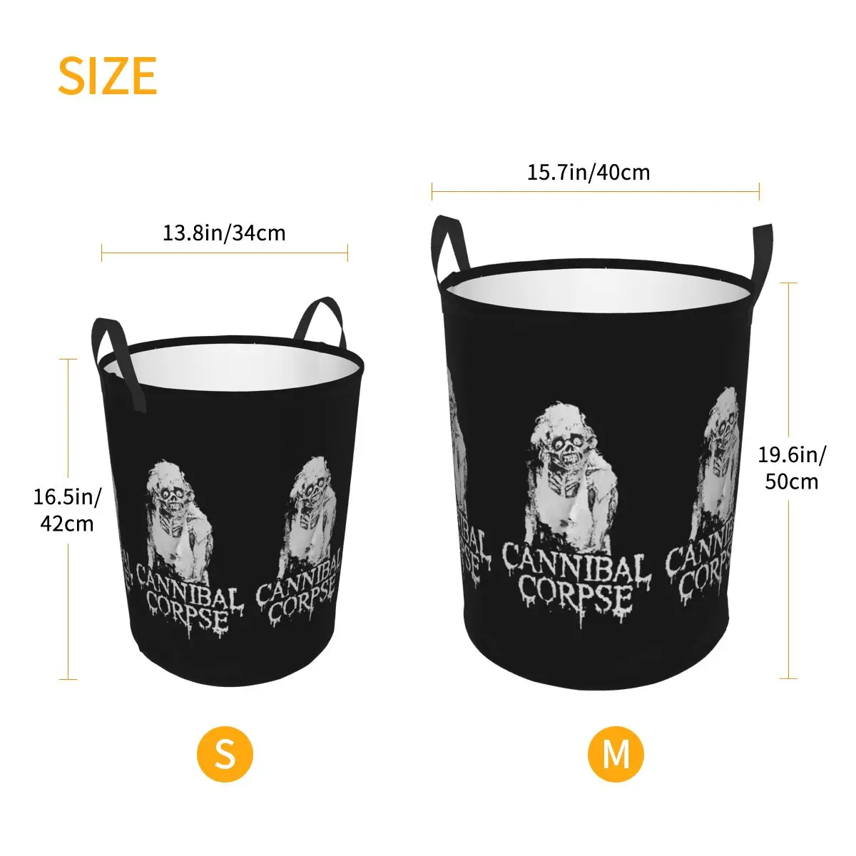 Изготовленный на заказ рок-бренд C-Cannibals C-Corpses корзина для белья большая хранения