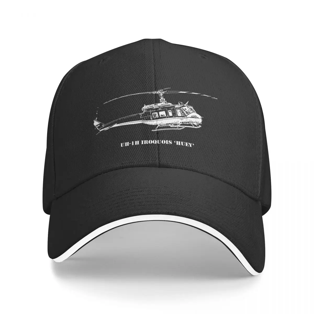 UH-1H Huey Вертолет Бейсбольная кепка с капюшоном Мужские роскошные женские шапки 2025