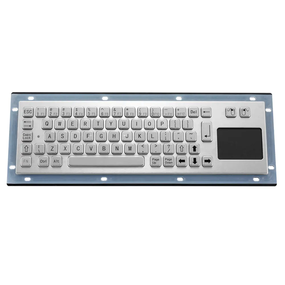

Metal Kiosk touchpad mini usb keyboard with touch pad industrial wired keyboard with medical keypad trackpad 81 keys