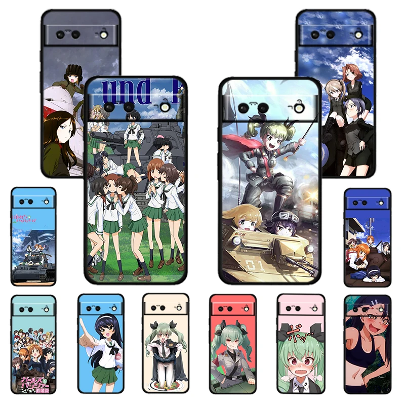 

Anime Girl und Panzer Shockproof Cover For Google Pixel 7 6 6A 5 4 5A 4A XL Pro TPU Soft Silicone Black Phone Case Fundas Coque
