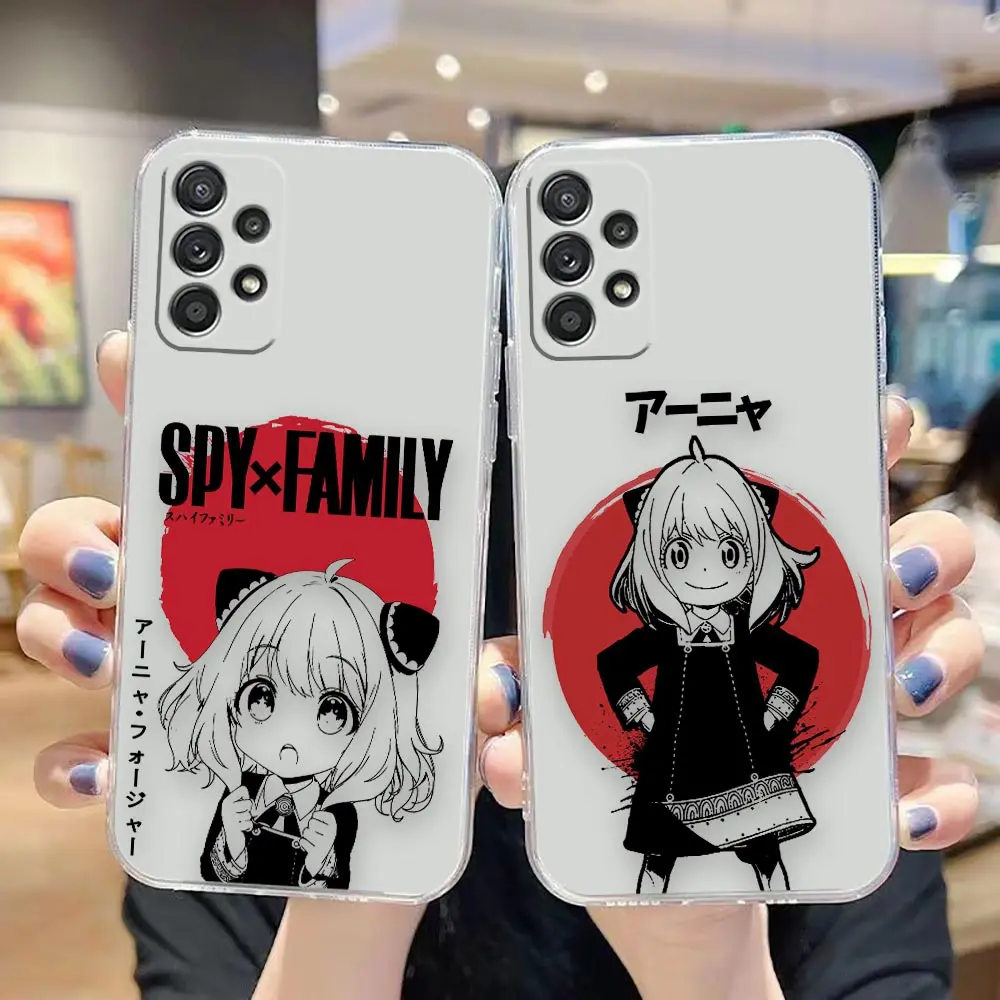 

Hot Anime SpyxFamily Anya Forger Clear Case For Samsung M62 M60S M51 M33 M32 M31 M30 M22 M12 M11 A22 A21S A20 A20S A12 A11 Funda