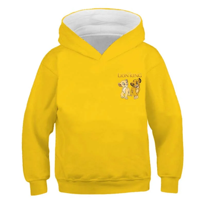 

Lion King Simba Kids Cartoon Hoodies Sweatshirt Long Sleeve Children Clothes Boys Girls Cool Tops 1-16Years Kids Streetwear