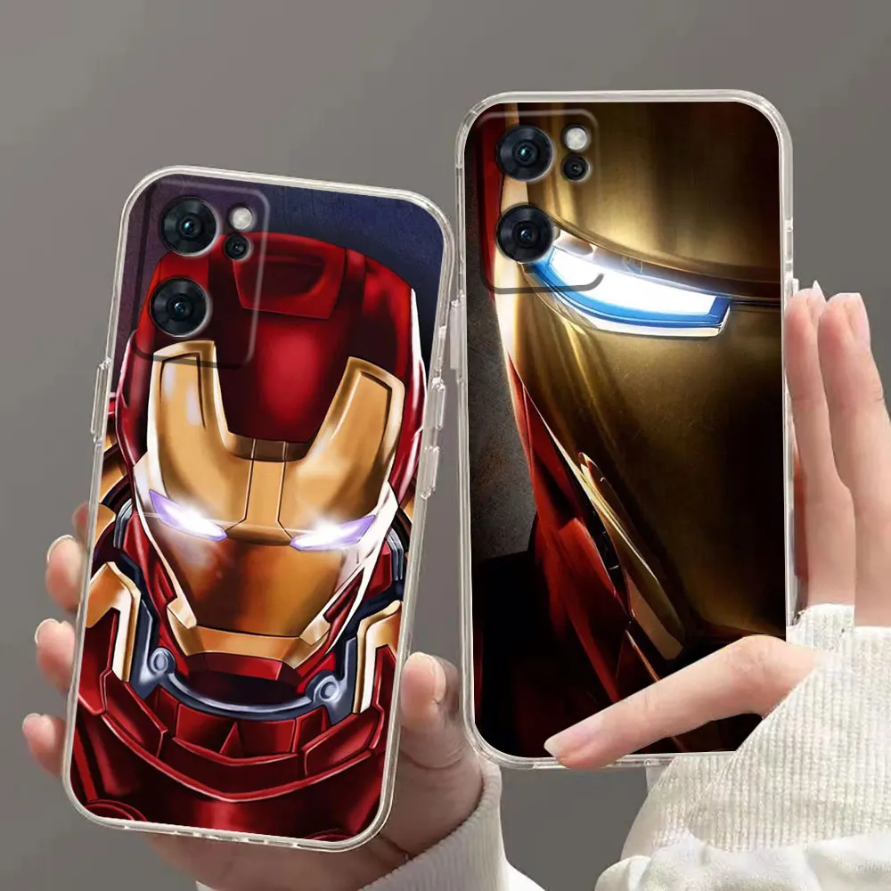 

Marvel Iron Man The Avengers Clear Case For OPPO RENO 7 6 5 4 2F A15 FIND X5 X3 A55 A73 A74 A92 A93 A94 F11 F7 4G 5G PRO Case