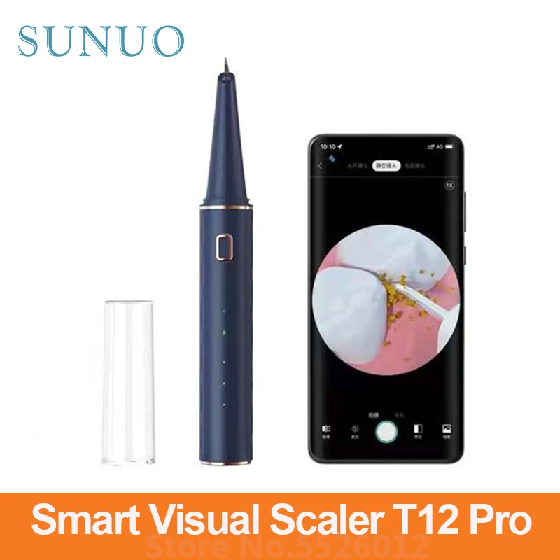 Sunuo умный визуальный Ультразвуковой Зубной скалер T12pro HD эндоскоп для удаления