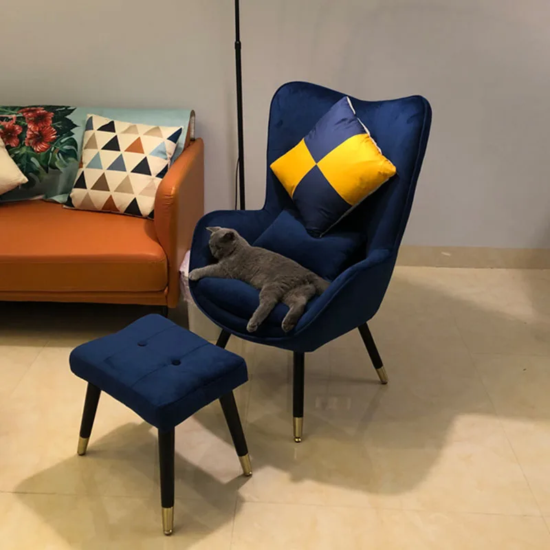 

Chair Lazy Sofa Chaise Modern Small Apartment Balcony Bedside Leisure Bedroom Chairs Sofa Chair For Home Living Room Armchairs