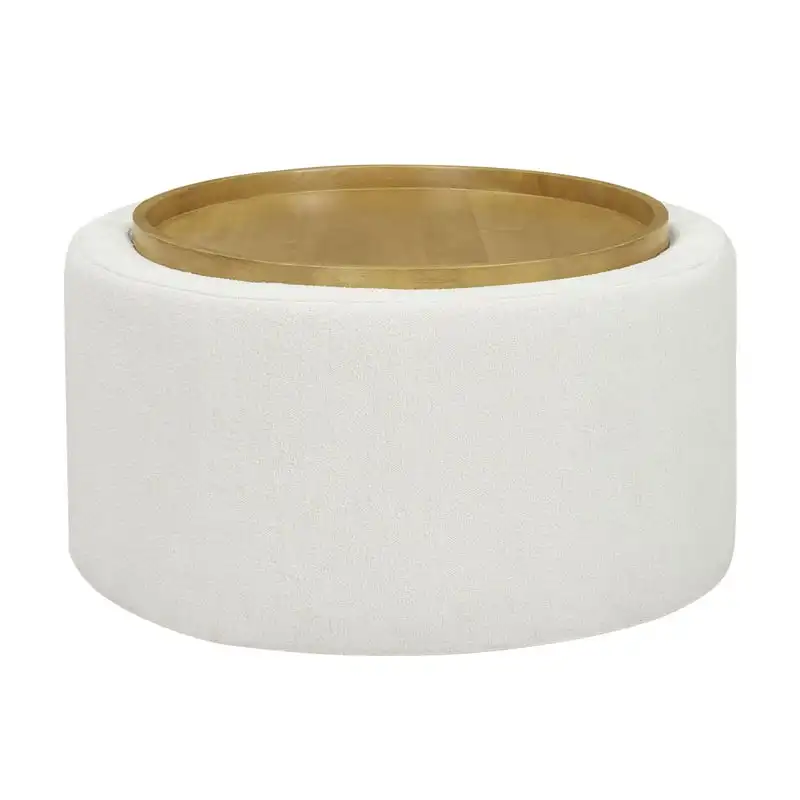 

Кофейный столик с отделением для хранения, кремовый