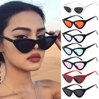 vintage hip hop small cat eye sunglasses for women retro style triangle frame uv400 sun glasses shades fashion eyeglasses
