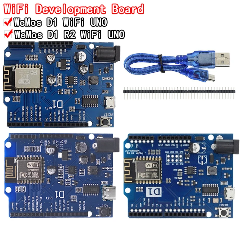 ESP-12F D1 плата для разработки Wi-Fi WeMos D1 R2 WiFi UNO, беспроводной модуль ESP8266, экран для Arduino ESP-12E