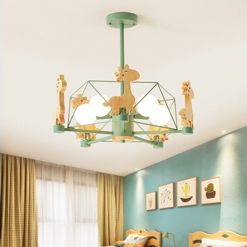 

Modern Simple Pony Bedroom Eye Protection Lamp Boys Girls Bedroom Lamp Carousel Ceiling Lamp