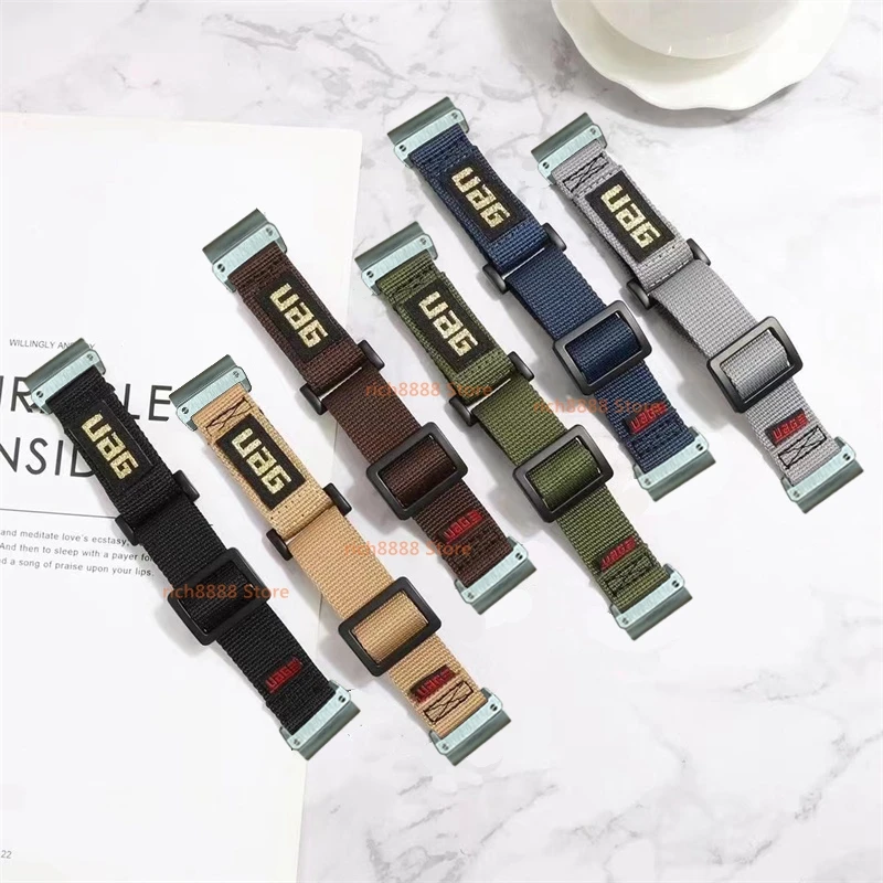 Gelang 26Mm untuk Garmin Fenix 7X6/X/5Xplus/Fenix 3/Fenix 3 HR Nilon Olahraga Gelang Jam Tali Pengganti Fashion Smart Accessorie