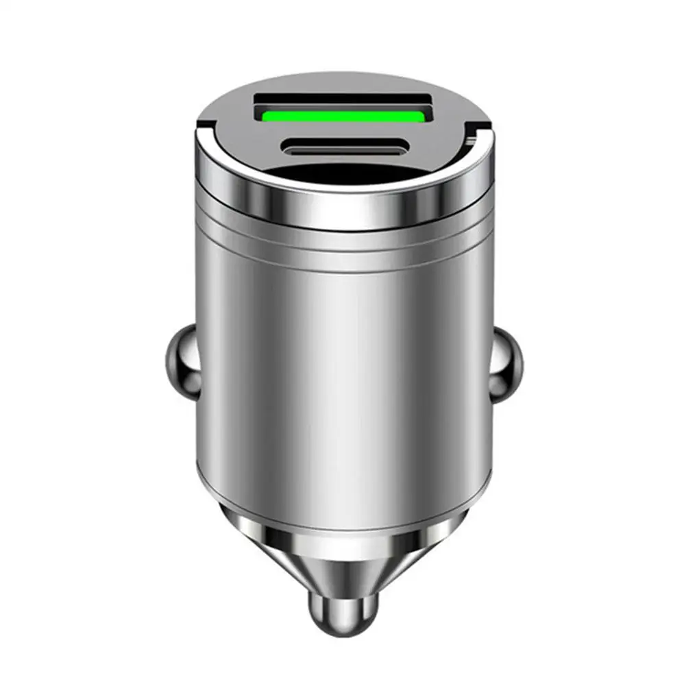 Автомобильное зарядное устройство Mini Advanced Sense, супер быстрая зарядка PD, металлическое зарядное устройство 100 Вт для сиденья, Скрытая Зажигалка, Wholes, автомобильный переключатель Ciga Q3H5 (art.: 3920c2fb2fd43) - 3920c2fb2fd43