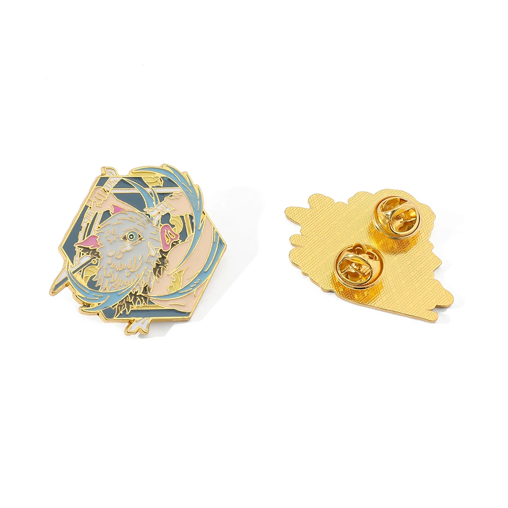 Модные эмалированные Металлические Значки для женщин рассекающий демонов -