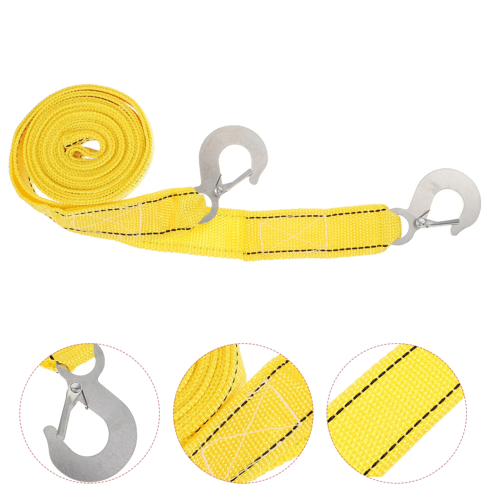 

Car Tow Rope Outdoor Pulling Strap Fluorescence Vehicle Towing Hooks Emergency Nylon Portable Trailer Chains