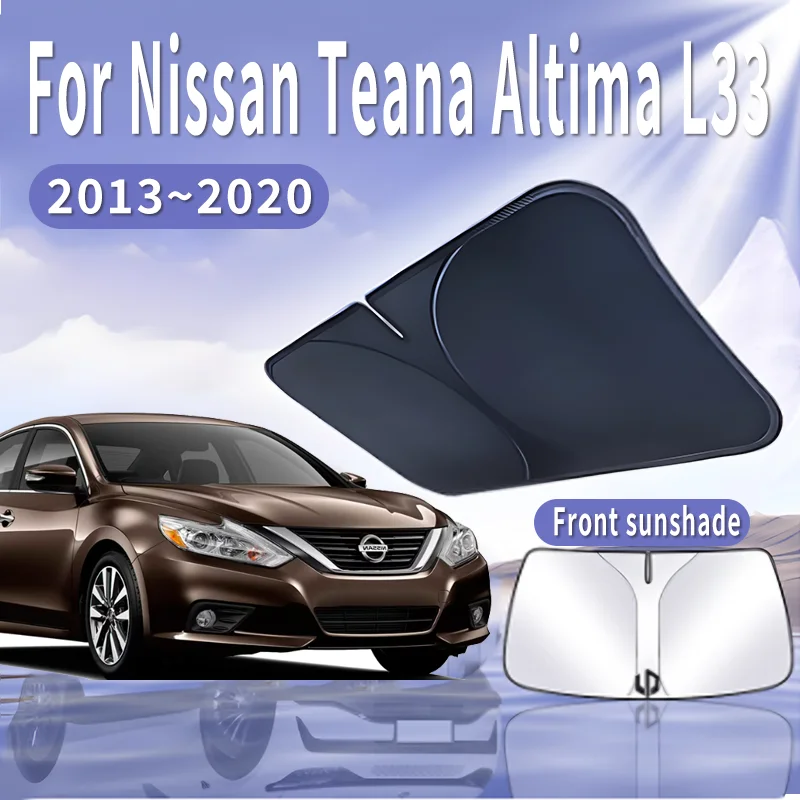 

Складной автомобильный солнцезащитный козырек для Nissan Teana Altima L33 2013 ~ 2020, солнцезащитный козырек на лобовое стекло, теплоизоляция, летние автоаксессуары