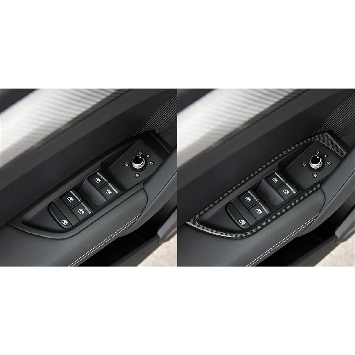 Настоящее углеродное волокно для Q5L FY SQ5 2018-2024 кнопка переключателя подъема окна