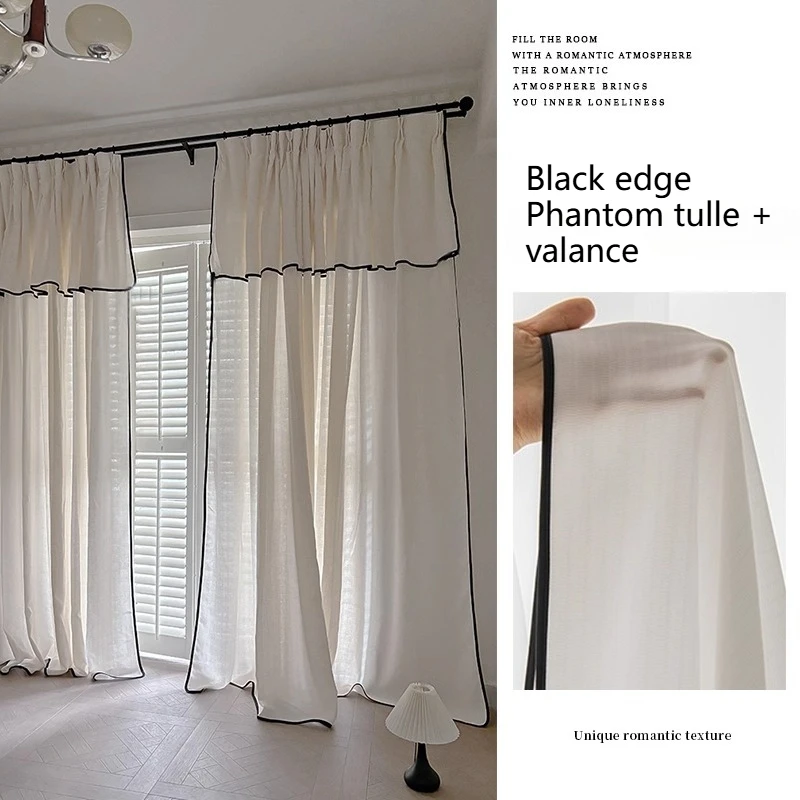 Французские винтажные тюлевые шторы из полиэстера