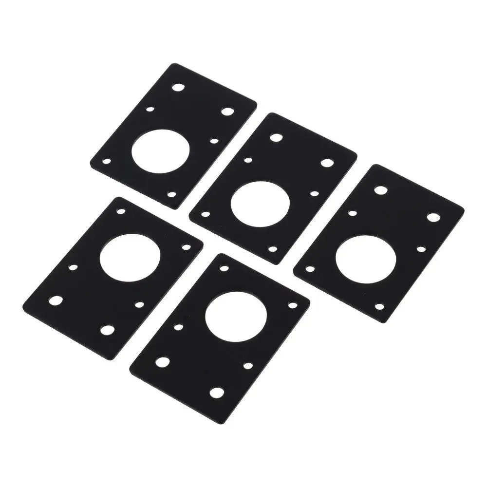 5 шт. алюминиевая Монтажная пластина двигателя черная 42x4 2 мм/1.7x1.7in аксессуары 60x42x2