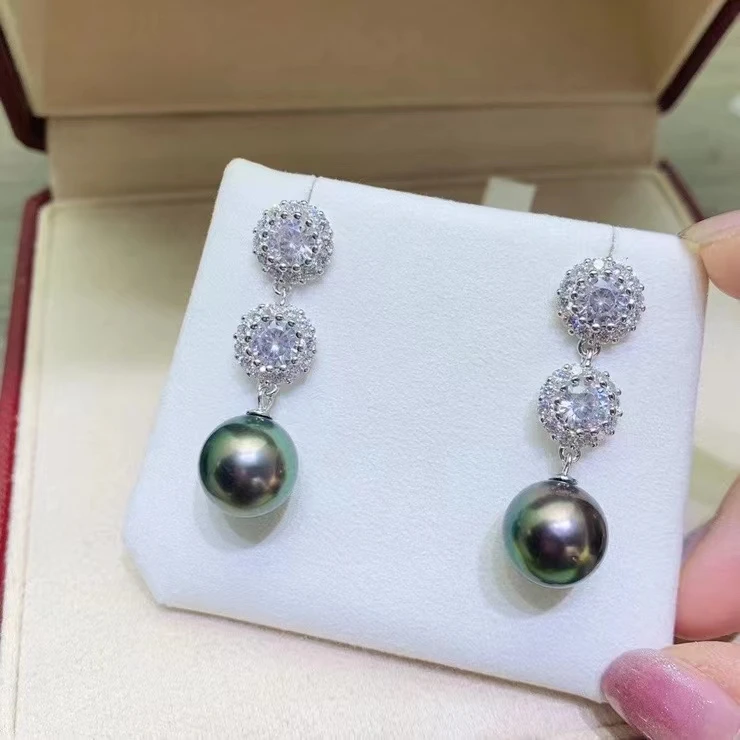 Великолепные блестящие серебряные серьги комплектующие для крепления базовые