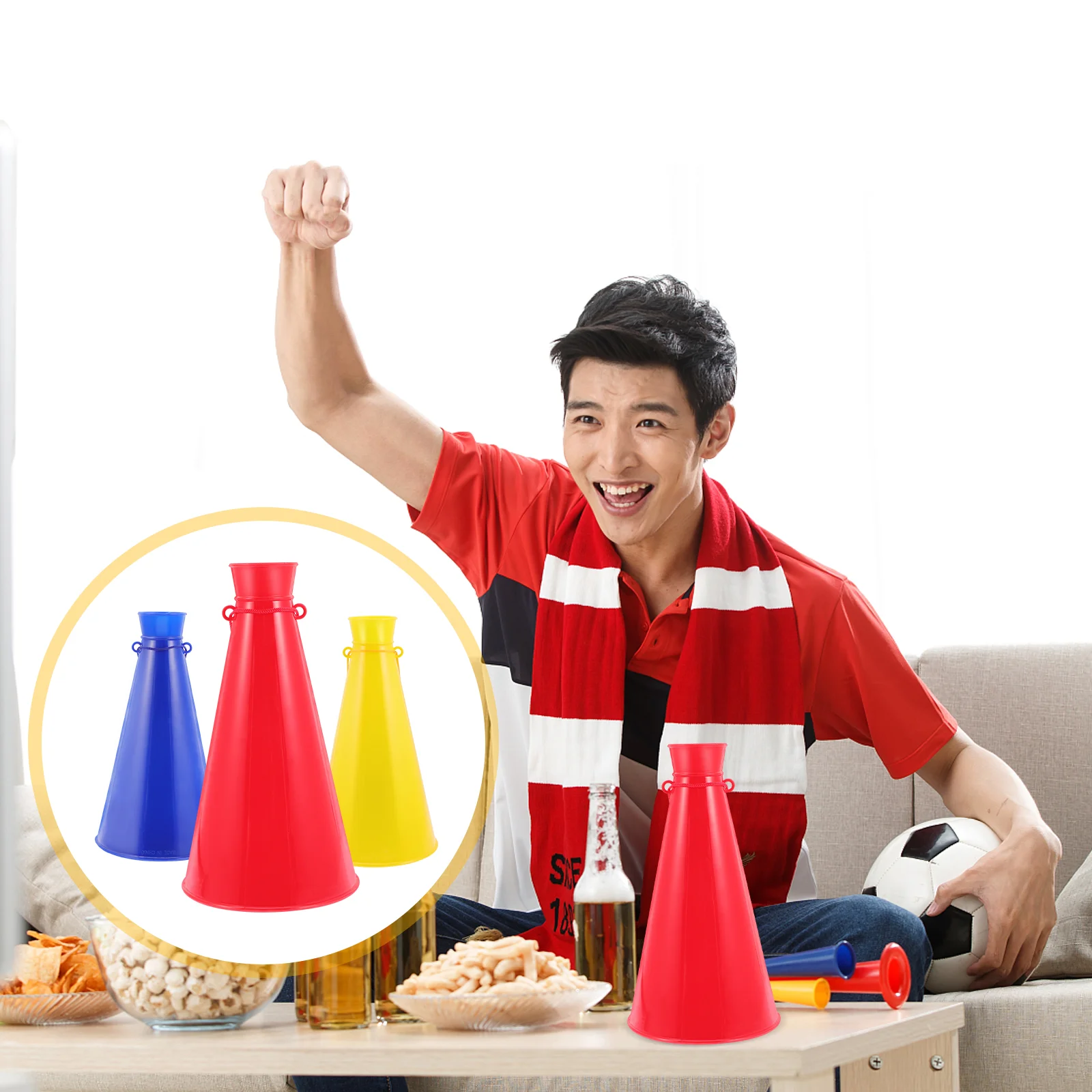 

3pcs Plastic Trumpets Game Cheering Toys Simulation Trumpet Model Decors
