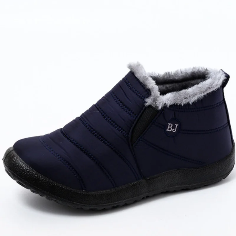 Women Boots Slip On Winter Shoes Ankle Botas Mujer Waterpoorf Snow Female Plush Flats Casual 35-44 WSH4162