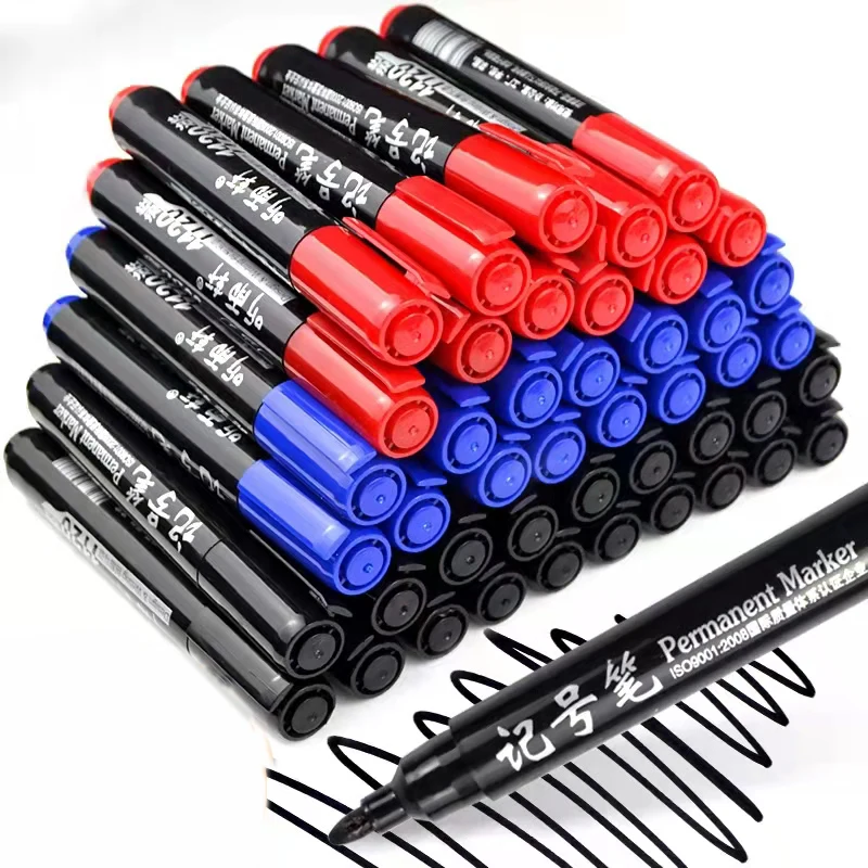 

5pcs Metal Permanent Marker Pens 6mm White Paint Pen For Leather Fabric Metallic Markers Craftwork Oily Art Supplies