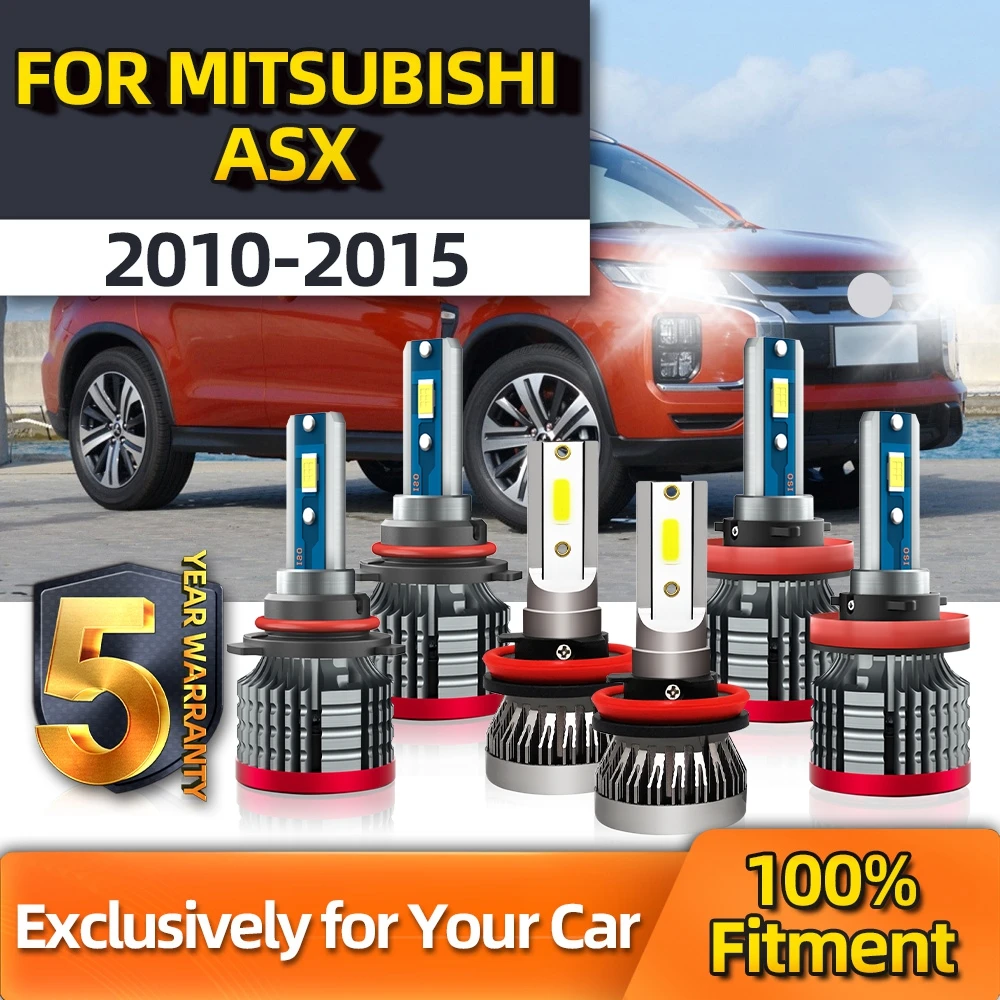 

Crossfox 6x Hi/Lo 9005 H11 Fog Light H11 Turbo Light Combo COB Car Headlamp For Mitsubishi ASX 2010 2011 2012 2013 2014 2015