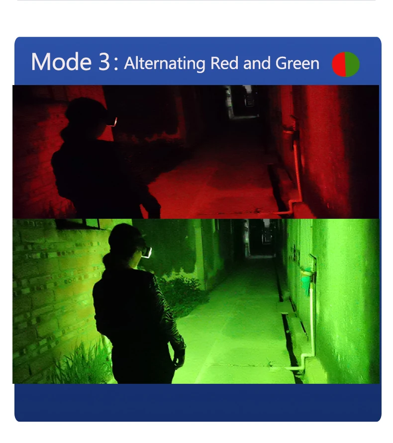 Портативная гарнитура супер яркий красный белый и зеленый профессиональная фара