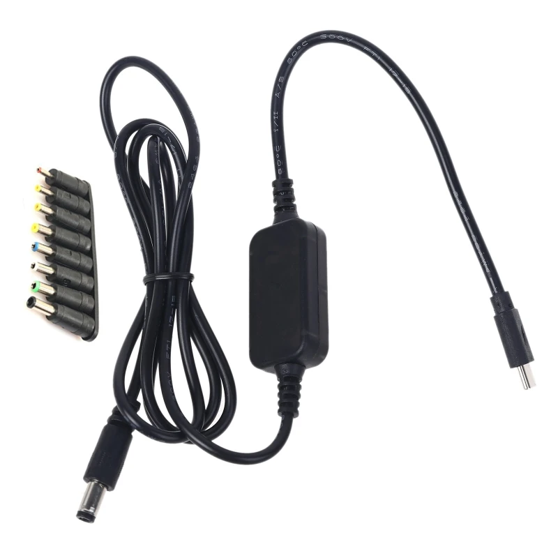 

Durable USB C/Type-C PD to 12V 3.5/4.0/4.8/5.5/6.0/6.3mm WIFI Router Power Cable Multipurpose Type-C Power Cord