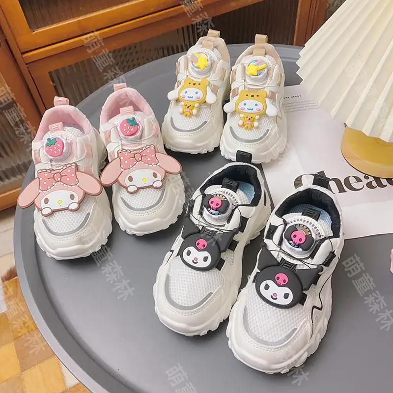 

Sanrio Kawaii My Melody Cinnamoroll Kuromi New Children's Sneakers Cartoon Daddy Shoes Boys and Girls Casual Running Shoes Gift