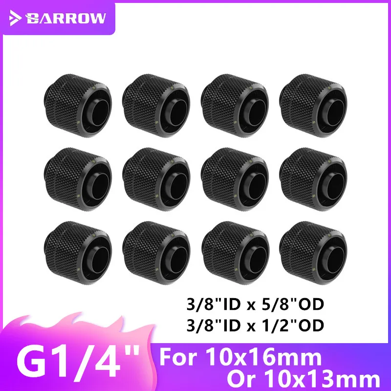 

Barrow фитинг для мягкой трубки G1/4 "адаптер для 3/8" ID x 5/8 "OD или 3/8" ID x 1/2 "OD коннектор для компьютера Чехол 12 шт.