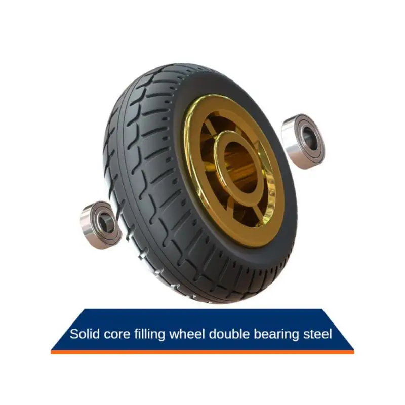 1 шт. 3-дюймовое резиновое среднее позолоченное/Humvee/ TPR бесшумное колесо