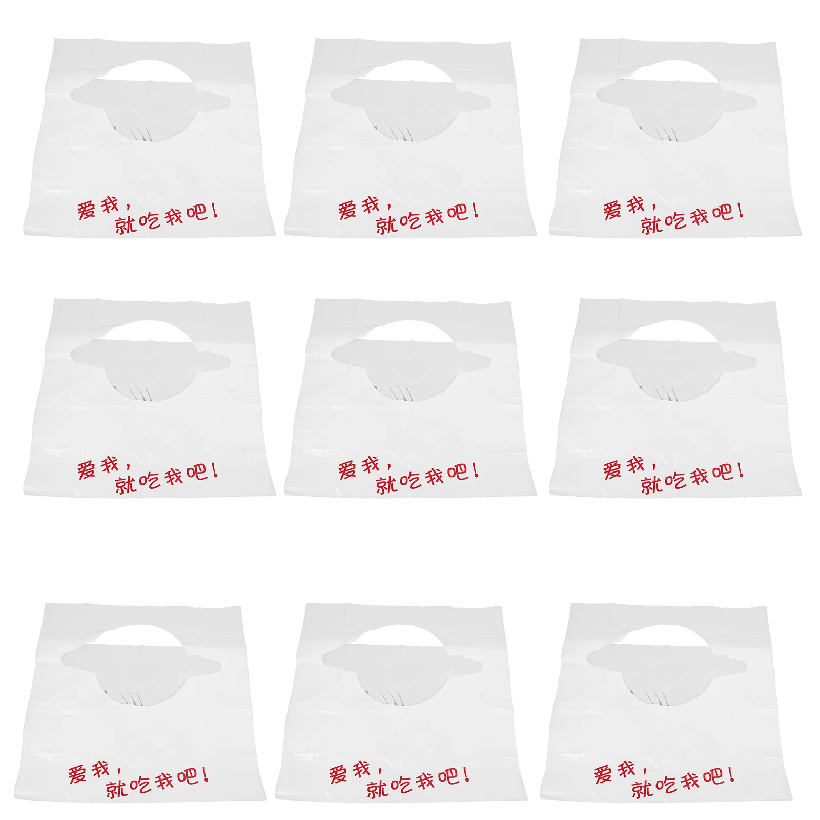 

100 Pcs Adult Bib Lobster Bibs Adults Practical Disposable Plastic Eating Men Elder Women