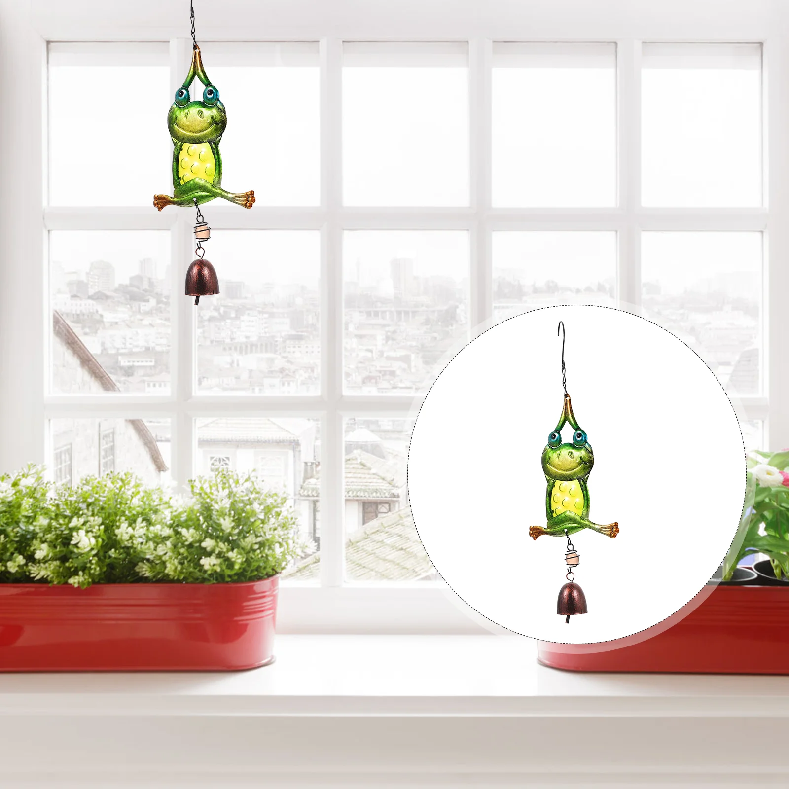 

Glass Pendant Garden Hanging Decoration Photo Ornament Wind Vintage Decor Wall Wind Chime Crafts Yoga Frog Wind Chimes